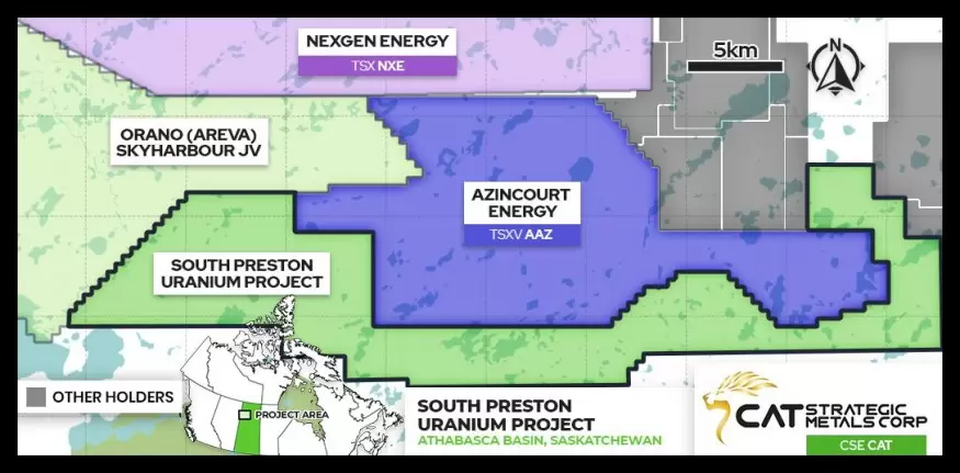CAT Strategic Metals to Acquire District-Scale Uranium Asset in Canada's Western Athabasca Basin, 50+KM Claim Border With Neighbouring Azincourt Energy