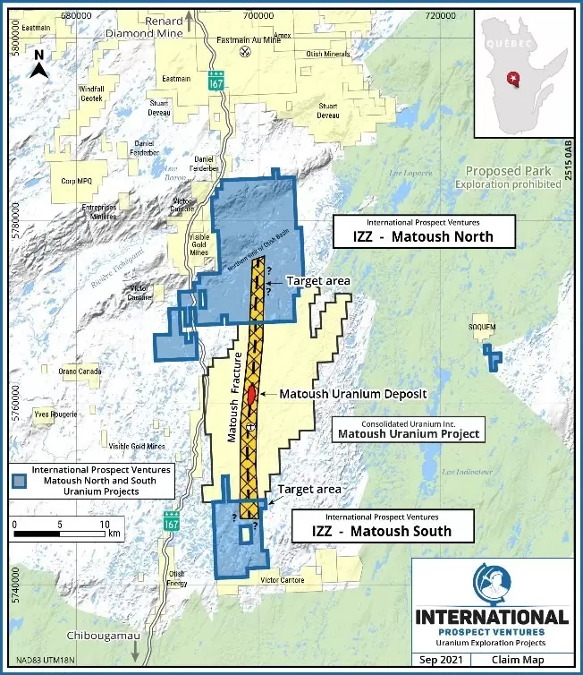International Prospect Ventures Expands its Matoush-Otish Uranium Exploration Projects, Quebec, Canada