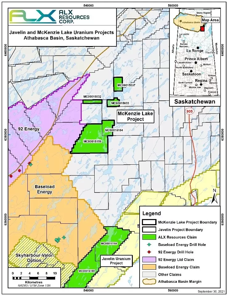 ALX Resources Corp. Mobilizes Geological Crew to Javelin and McKenzie Lake Uranium Projects, Athabasca Basin, Saskatchewan