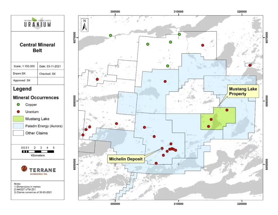 Consolidated Uranium Proposed Spin-Out, Labrador Uranium, Continues Consolidation in the Central Mineral Belt with the Acquisition of Mustang Lake