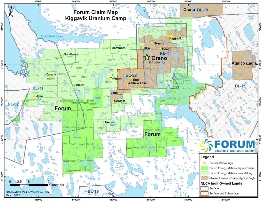 Forum Energy Metals to Advance Its Nunavut Uranium Project; Appoints Technical Team and Commences Permitting Process